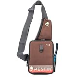 Westin Street Sling Medium Grizzly Brown - Kunstködertasche für Wobbler & Gummifische, Tackletasche für Kunstköder, Blinkertasche
