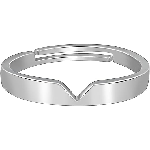 925 Silver Classic V Ring for Him