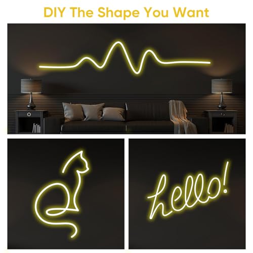Tira LED flexible Happyyami 5m luz amarilla cálida miniatura 3