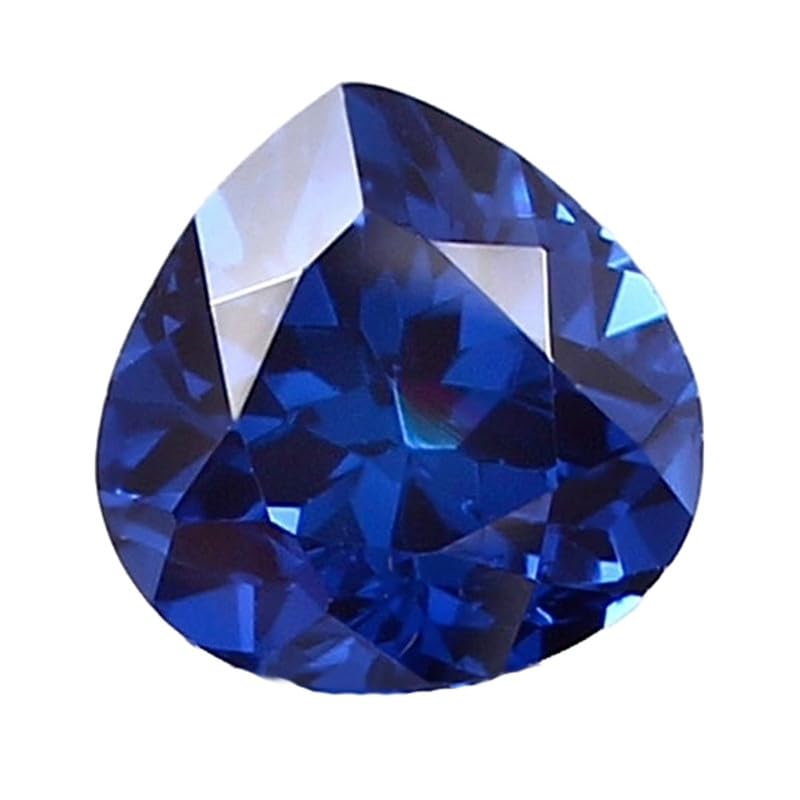 Saphir bleu naturel cœur 9mm pour fabriquer votre propre bague ou pendentif
