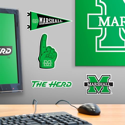 Image of Marshall University 10ct Vinyl Large Deluxe Stickers Variety Pack - Laptop, Water Bottle, Scrapbooking, Tablet, Skateboard, Indoor /Outdoor - Set of 10
