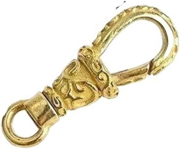 10pcs Brass Made Pattern Pocket Watch Swivel Clip Chain Spring Snap Hook 30mm 1.2 Inch(ColorA1)
