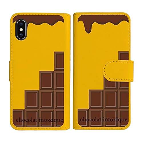 sslink iPhone17 Pro Max アイフォン17プロマックス 対応 手帳型 イエロー ケース ミルクチョコレート スイーツ ダイアリータイプ 横開き カード収納 フリップ カバー