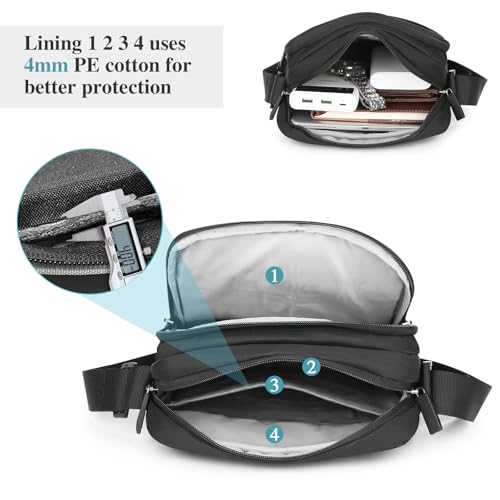 BAIGIO Small Messenger Bag for Men Shoulder Bag Crossbody Man Purse for Men Mini Ipad Bag Satchel Sling Bag Casual Business4