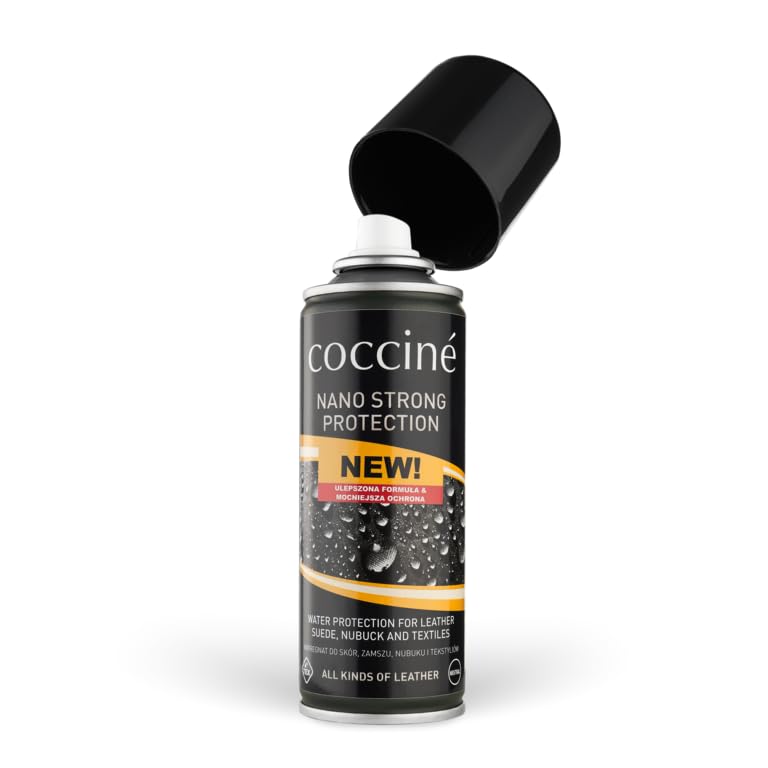 Cocciné Nano Strong Protection, 230 ml, spray impermeabilizante para zapatos, Imprägnol universal, para cuero, textiles, piel nobuck y terciopelo, spray impermeabilizante para zapatos, incoloro,