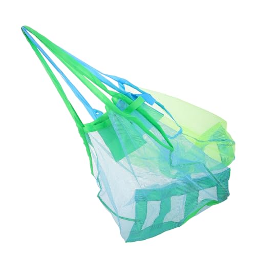 Yardwe 2Pcs Large Beach Mesh Tote Bag Outdoor Storage Bag for Sand Tools Clothes Towels Design with Carrying Straps for Beach Activities