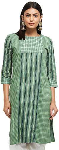 Image of Max Rayon Women's Checked Straight Kurta