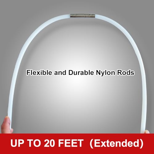 Particle Furnace Cleaning Brush, 4"/6" Brush,Chimney Brush,Dryer Vent Cleaner Kit,Flexible Rods (15PcsRods+1Pcs 4"+1Pcs 6" Brush) - Image 7