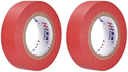 uxcell Insulating Tape 19mm/0.74inch Width 14.5M/47.5ft Long 0.15mm Thick PVC Electrical Tape Rated for Max. 400V 80C Use Red 2pcs