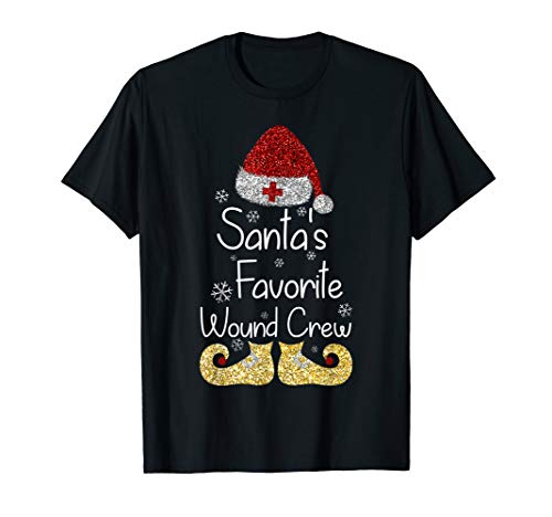 Santa's Favorite Wound crew Christmas Wound care Nurse crew T-Shirt