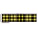 Lunarable Yellow Buffalo Check Fabric by The Yard, Traditional Scottish Pattern Ornamental Tartan Style Image, Decorative Fabric for Upholstery and Home Accents, 1 Yard, Black Yellow