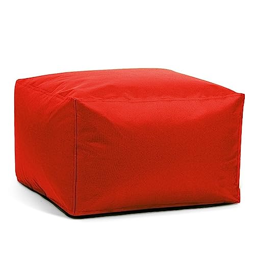 genérico Puf Cuadrado Impermeable con Funda otomana, reposapiés sin Relleno, para Exteriores, Playa, jardín, puf, salón, Asiento de Suelo, futón, Taburete, Banco