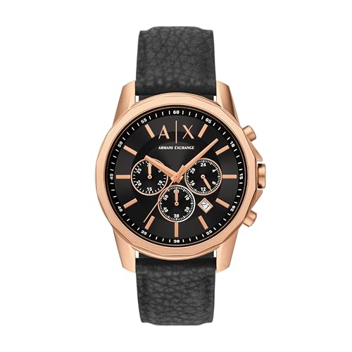 La Mejor Selección de Reloj Armani Negro Top 10. 47 Reloj para hombre Armani Exchange AX1769 Smart de goma en color negro