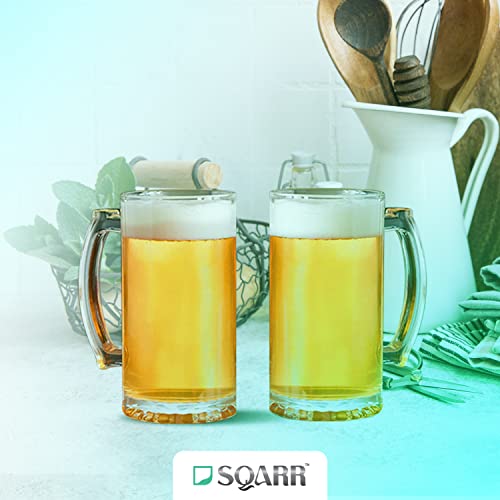 Beer Mug With Handle- Drinking Glass Dishwasher And Freezer Safe - Drinking Cup 26 Ounce Large Pub Beer Mug With 2 Stainless Steel Ice Cubes - Traditional Beer Mug, Tea Glass, Cocktail Glass #TOP6