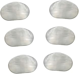 PREMIUM DESIGN: Set of 6 elegant white oval-shaped pegs crafted with pearl-like finish for a sophisticated look on your electric guitar UNIVERSAL COMPATIBILITY: Replacement tuning machine head buttons designed to fit most standard electric guitar tun...