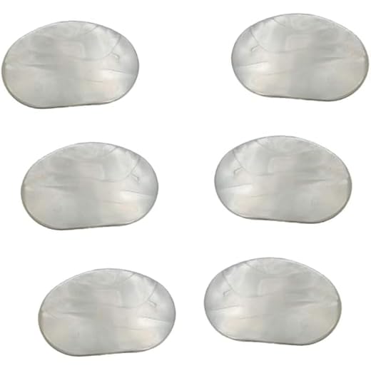 Ymhapp Juego de 6 clavijas de afinación para guitarra eléctrica ovalada, color blanco, con perlas, de repuesto, para guitarra eléctrica