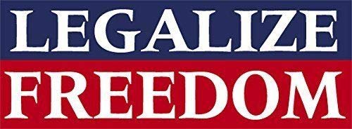 JR Studio 3x9 inch Legalize Freedom Bumper Sticker - us Libertarian Liberty Paul Live Free Vinyl Decal Sticker Car Waterproof Car Decal Bumper Sticker