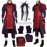 FMPVDI Uchiha Madara Cosplay Costume Madara Outfit Uniform Full Set Men Halloween