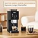 Krups Coffee Crush Extra Kaffeevollautomat, Edelstahlmühle für frisch gemahlenen Kaffee, nur 15 cm breit, smartes Bedienfeld, auch für vorgemahlenen Kaffee, einfache Reinigung, Schwarz, SA4028E0