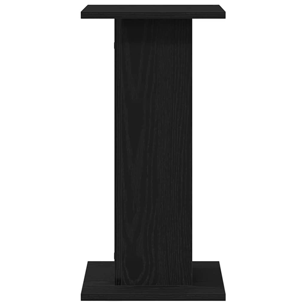 Supporto per altoparlanti, 2 pezzi, nero, effetto rovere, 30 x 30 x 60 cm, supporto per altoparlanti, treppiede, base per soggiorno, home theater, studio, PC, gaming surround