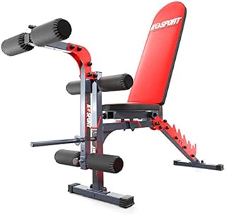 K-Sport Training Set: Weight Bench + Leg Curler I Fitness Bench for Short and Barbell Training I Strength Station for Effective Muscle Training Includes E-Book