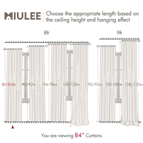 MIULEE 100% Blackout Back Tab Pleat Linen Curtains 50" Wx102 L,Copper Brown by MIULEE - Used condition - Image 7