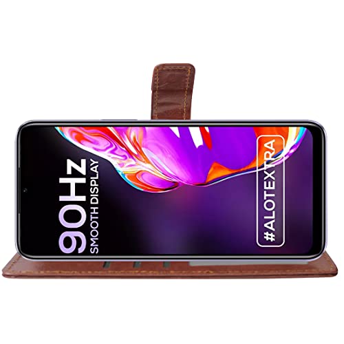 Image of Flip Cover Back Case for Infinix Hot 10S | Premium Leather Finish | Inbuilt Pockets & Stand | Flip Cover Back Case for Infinix Hot 10S (Brown)