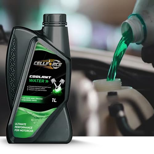 Image of CellForce UltraShield Radiator Coolant Water, 1 Litre, Advanced Anti-Freeze & Anti-Boil, Ultimate Engine Protection, Blue, Ideal for Cars, Bikes & Trucks (Pack of 4)