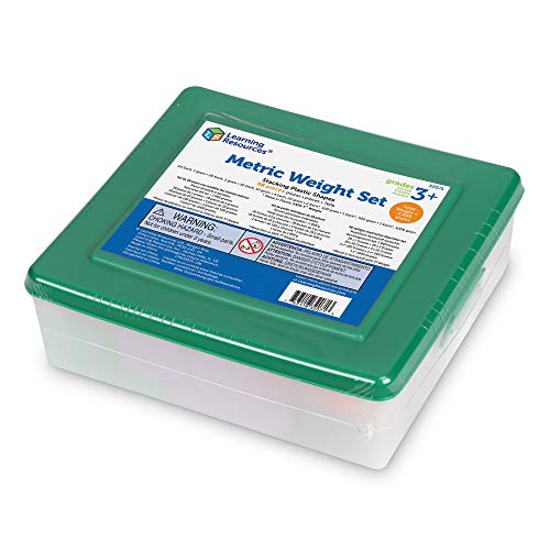 Learning Resources Metric Weight Set, Set Of 58 Weights, 1G, 5G, 10G, 20G, 100G, 500G, 1000G #TOP3