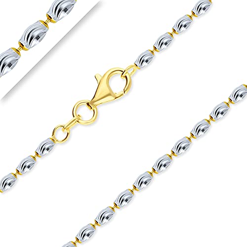 Chaîne Maille Boule Argent et Or Cadeau Idéal pour Marquer les Esprits