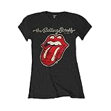 Matériau: Doux. The Rolling Stones - T-shirt PLASTERED - Femme (XS) (Noir)