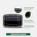 Freshware Meal Prep Containers 15 Count (Pack of 1) Compartment Food Storage Containers with Lids, Bento Box, BPA Free, Stackable, Microwave/Dishwasher/Freezer Safe (28 oz) (Color May Vary) - Image 5