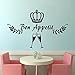 Produktbild IncredibleWallDecals Bon Appetit Wandtattoo für Küche Aufkleber Vinyl Stielglas Krone AST Home Decor Innen Design Cafe (MN21), Vinyl, 48cmTall x 76cmWide