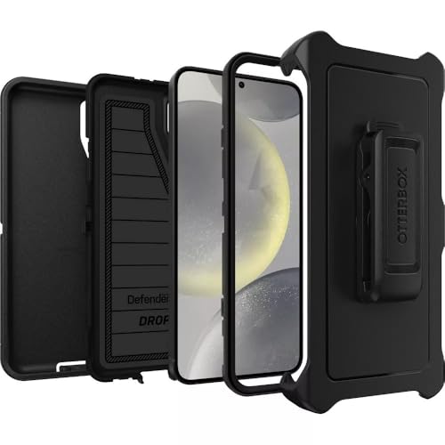 Image of OtterBox Samsung Galaxy S25+ (Only) - Defender Series Case - Black - Screenless - Rugged & Durable - with Port Protection - Holster Clip Included - Microbial Defense Protection