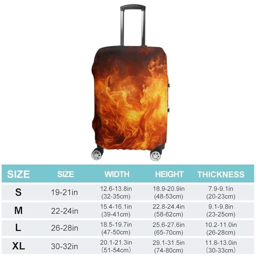 Carry on Luggage Cover Roaring Flame Suitcase Covers for Luggages Tsa Approved Travel Luggage Sleeve Protector Elastic Suitcase Protector Anti-Scratch Washable Fits 19-30 Inch Case -L2
