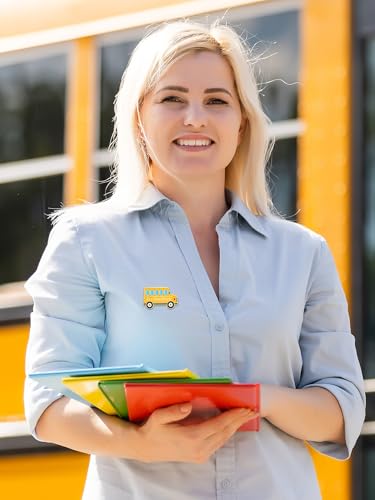 Image of Landical School Bus Ornament Appreciation Gifts Driver Pins Bulk Thank You Pins Birthday Essentials Accessories for Men Retired
