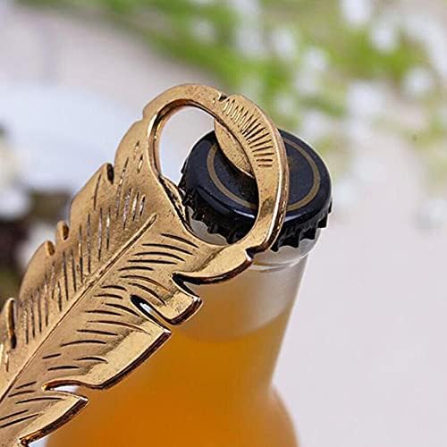 Miniatura 5 de Abridor de botellas de metal con plumas de cerveza, abrebotellas de soda, barra de abrebotellas, herramienta de cocina, regalo para boda, Navidad,