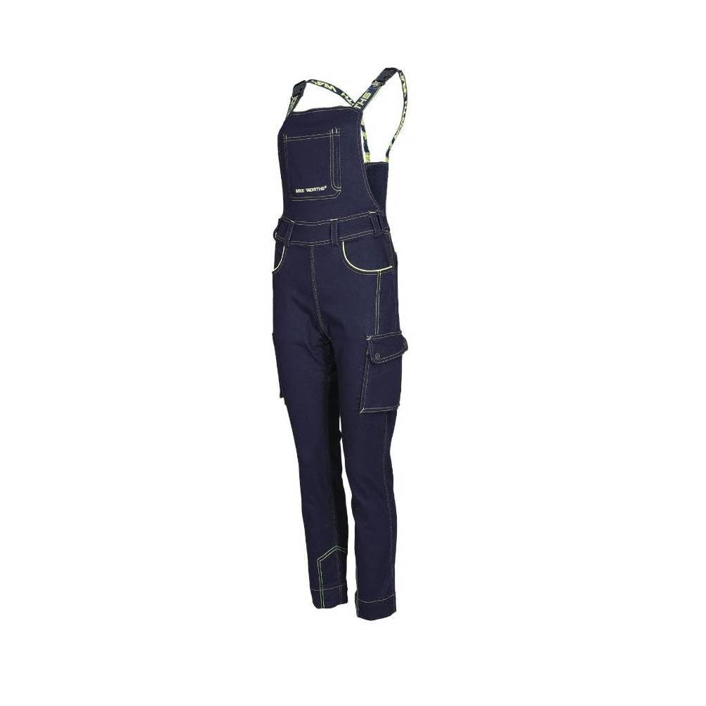 D-Work Salopette de Travail Femme Manea - Taille S - Raw Jean - Résistant et Confortable