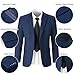 Herringbone Tweed Men's Suit Jacket Blazer Wool Blend Formal Prom Dinner Tuxedo Jackets Blazers Business Suits Separates Sport Coats for Men Navy Blue XS