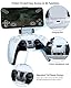 Joso PS5 Controller Phone Mount Clip, Clip-Halterung für PS5 DualSense Wireless Controller, Unterstützung iPhone, Android mit PS Remote Play mit OTG USB Typ C & Micro USB Kabel, 4 Daumen Griffkappen