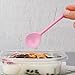 100 Count Independent Packaging Soup Spoons, Heavy Disposable Plastic Spoons for Cake Dessert Ice Cream (Pink)