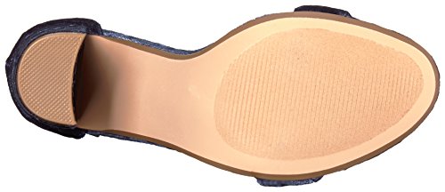 Steve Madden Steve Madden Damen Carrson Sandale mit Absatz, Blauer Samt, 39 EU