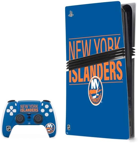 Skinit Decal Gaming Skin Compatible with PS5 Pro Bundle - Officially Licensed NHL New York Islanders Lineup Design