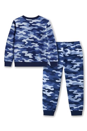 Image of Trampoline Boys Camouflage T-Shirt & Track Pant Set, Terry Loop Fabric