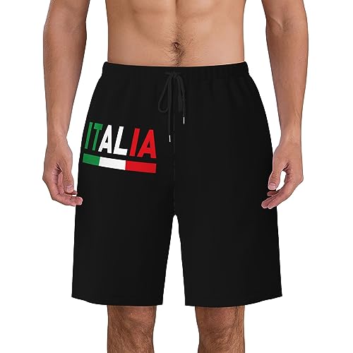 Italia Italy Italian Flag Mens Swim Trunks Quick Dry Swim Shorts Swimwear Bathing Suits with Pockets - Main Image