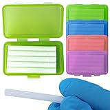 VASTMED Zahnspangenwachs für Zahnspangen und Ausrichtungen, Zahnspangenwachs für Zähne mit bunten Aufbewahrungskoffern, lebensmittelechtes Ortho-Zahnspangenwachs, 20 Stück