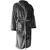 HOMELEVEL Flanell Übergrößen Bademantel Unisex für Damen und Herren Morgenmantel Saunamantel Reisebademantel Kuschelig weich Sauna Morgenrock