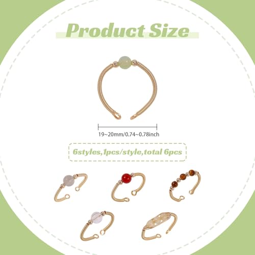 Bagues en pierre de lune et fil d'or : le coffret cadeau idéal de bijoux ajustables - 2