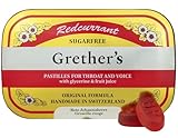GRETHER'S Sugarfree Redcurrant Pastilles Remedy for Dry Mouth Relief - Soothing Throat & Healthy Voice - Gift for Singers - 1-Pack - 3.75 oz.