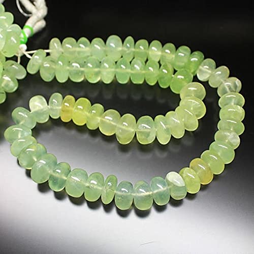 Préhnite verte véritable de qualité supérieure, perles rondelles lisses de 13mm